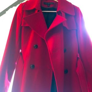 Red trench coat